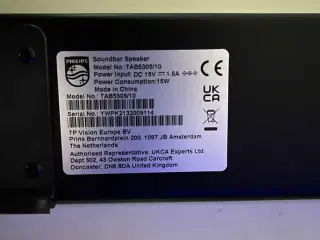 Philips med soundbar og med trådløs subwoofer