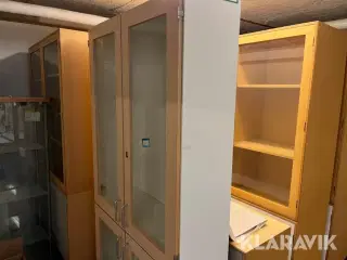 Skabe med glaslåger 6 styk