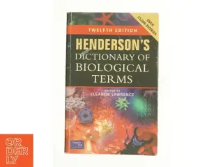 Henderson's Dictionary of Biological Terms af Eleanor, Henderson, I. F. Lawrence (Bog)
