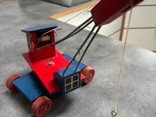 Træ kran antik legetøj