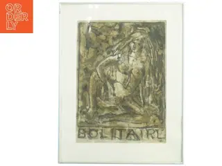 Billede i ramme medf title "Solitaire" (str. 44 x 34 cm)