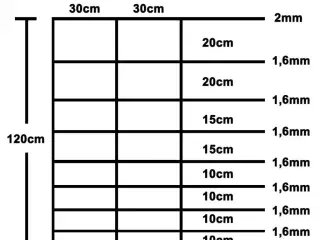 Havehegn 50x1,2 m galvaniseret stål sølvfarvet