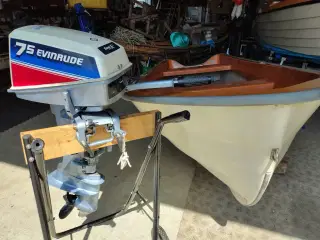 Jolle 14 fod og Evinrude 7,5 HK