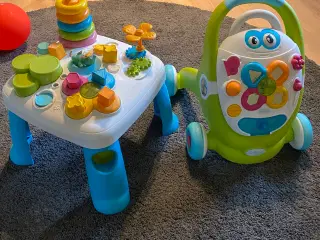 Aktivitetsbord og gåvogn 