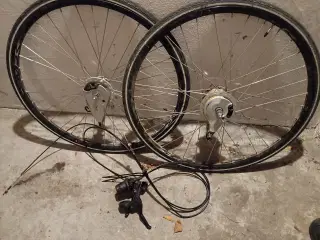 Hjulsæt cykel, 7gears med rullebremser.