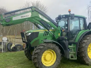 John Deere 6.155m med frontlæsser, kun kørt 3.950 timer