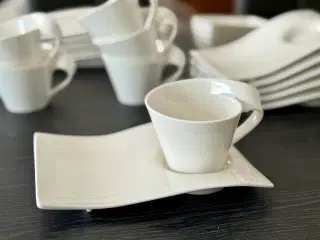 6 x VILLEROY & BOCH NEW WAVE Kopper incl. underkop