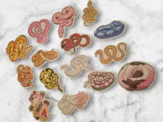 Slange Klistermærke-Pakke – 10 Unikke Designs til