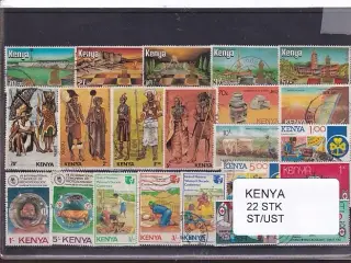 Kenya Samling - 22 Stk. Stemplet / Ustemplet