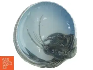 Blå keramisk skål med hummer fra Royal Copenhagen (str. Ø 16 cm)
