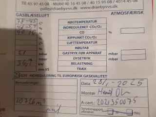 Gasfyr Bosch Pænt og velfungerende