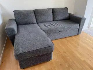Sovesofa med chaiselong - grå