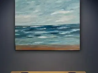 Abstrakt strandmotiv 100x80