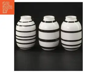 Lille stribet vase fra K&#228;hler (str. 8 cm)