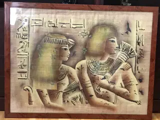 2 stk. Egyptiske Papyrus billeder