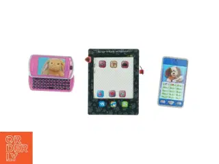 Legetøjstelefoner og -tablet fra Build a Bear (str. 13 x, 9 cm og 9 x 4,5 cm og 9 x 5 cm)