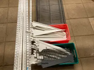 Vægskinne hvid og hyldeknægt hvid