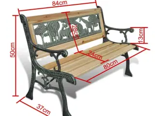 Havebænk til børn 84 cm træ