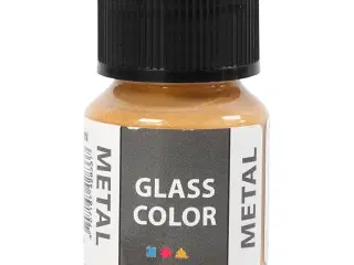 Glass Color Metal Maling - Guld, 30ml, Metallic Effekt