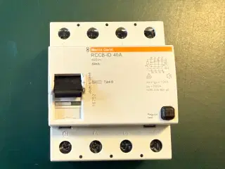 HFI-relæ, TYPE B, 40A, 30mA