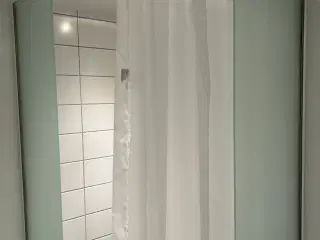 Kvalitets brusebadsforhæng hvidt mål 180x220 cm