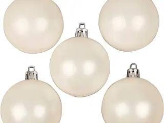 Elegante julekugler i hvid perlemor - 20 stk.
