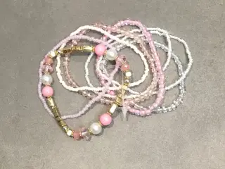 Perlearmbånd sæt med 8 stk armbånd med perler 
