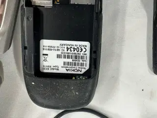 3 styks mobil telefoner af Nokia 