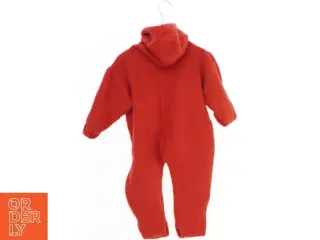 Rød fleece heldragt med hætte fra Engel (str. 80)