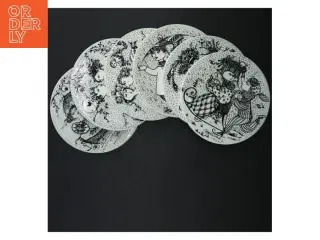 Nymølle Bjørn Wiinblad månedsvægplatter fra Nymlle (str. Ø. 15 cm. 6 styk)