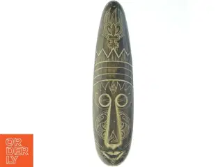 Træskulptur med tribal-motiver (str. 48,5x12 cm)