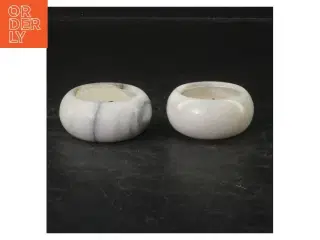 Marmor fyrfadsstager sæt (str. Ø 6 cm. 2 styk)