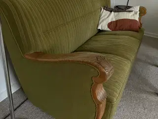 Sofa og stol i egetræ 