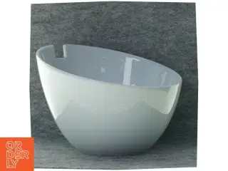 Stor hvid salatskål (str. 25 cm)