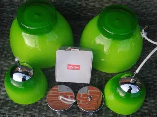 4 STK. COLORS OF COPENHAGEN LAMPER, I FLOT STAND