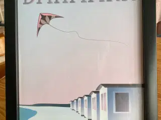 Danmark plakat med badehuse - fra Vissevasse.