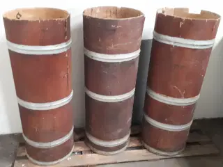 3 stk. trætønder med stålringe