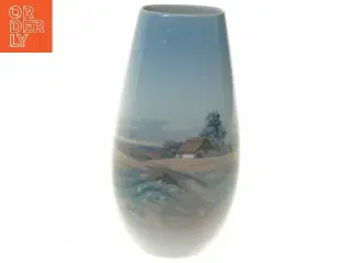 Blå Royal Copenhagen vase fra Royal Copenhagen (str. 18 cm)