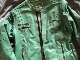 Flot grøn læder jakke
