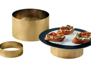 Opsatser runde sæt 3 stk guld look  (udstillingsmodel)
