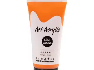 Halvdækkende Akrylmaling - Orange, 75ml