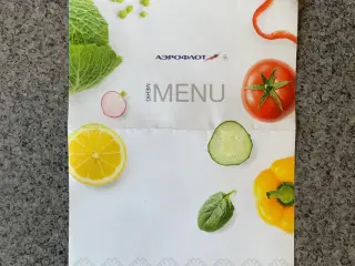 Menu fra Aeroflot Business Class