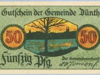 Dynt.    Nødpengeseddel 1919