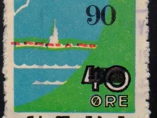 H.F.H.J. - Godsfrimærke - 40 Øre overstemplet til 90 Øre - Stemplet