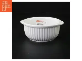 Hvid porcelæns skål (str. 14 x 12 cm)