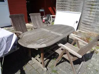 Havebord med 3 stole