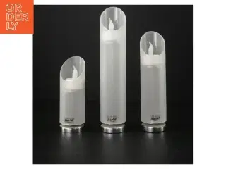 Sæt af elektroniske lysestager fra Herstal (str. 13-23 cm)