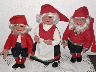 Norske Nisser Vintage julepynt julemand nissekone
