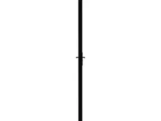 Indvendig dør 83x201,5 cm sikkerhedsglas og aluminium sort