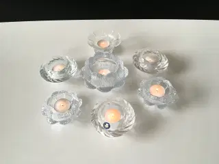 7 fine Royal Copenhagen/Holmegaard fyrfadsstager